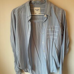 Abercrombie & Fitch Blue Striped Women’s Button Down Shirt